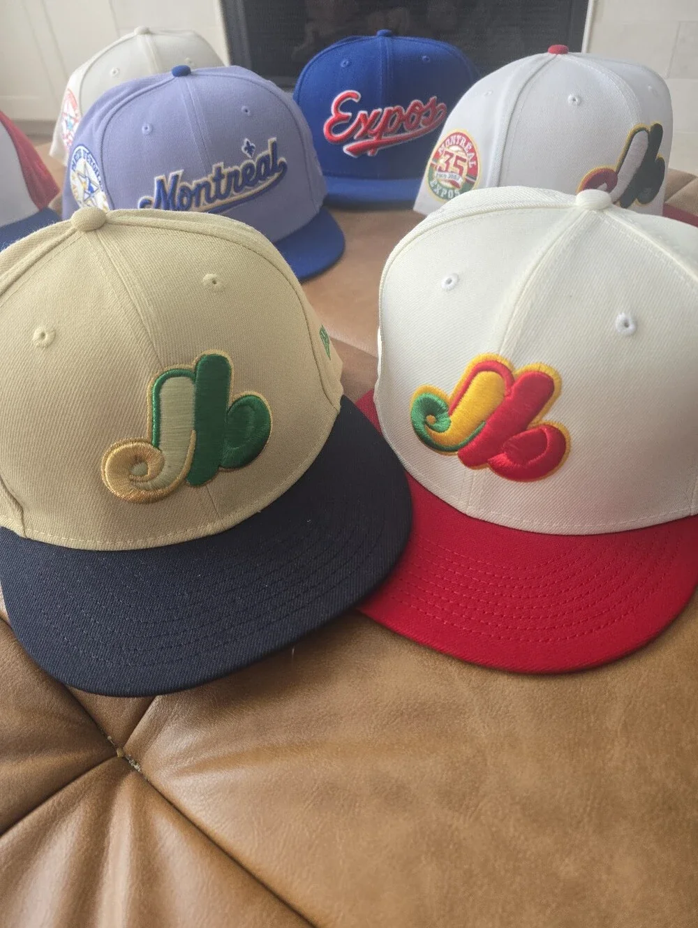 Lot Of 9 Montréal Expos New Era 5950 MLB Baseball Hats Size 8